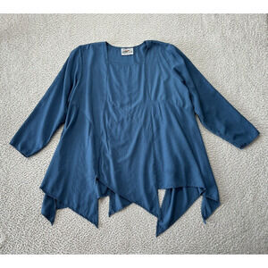 Tienda Ho Tunic Blouse Womens One Size Lagenlook Art to‎ Wear Asymmetrical